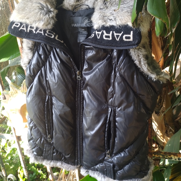 Parasuco Sexy quilted belted vest with fur XS - Picture 5 of 9